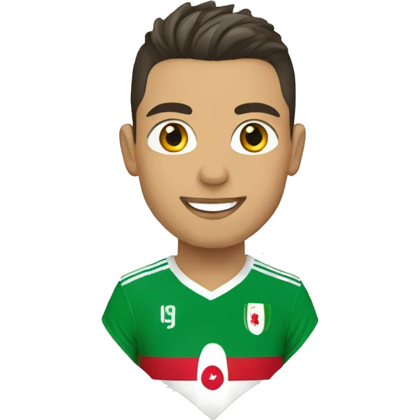 Ronaldo with Flag of Algeria  emoji