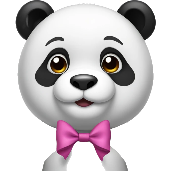 Panda with bow on the head emoji