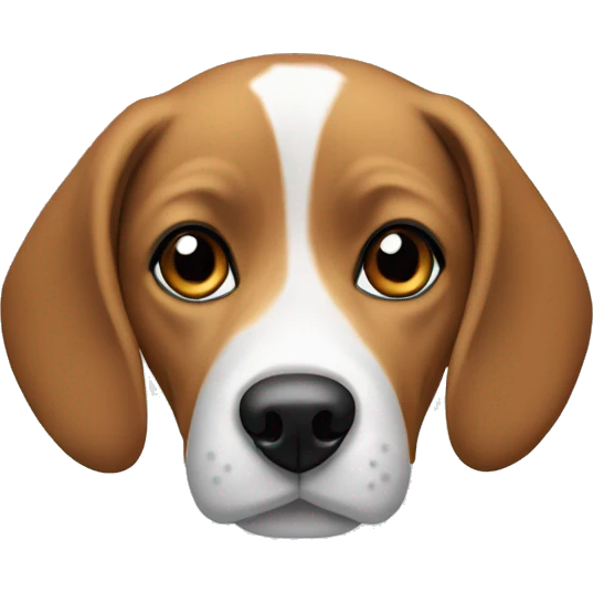 beagle mix with black ears emoji
