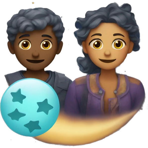 Stars and a moon  emoji