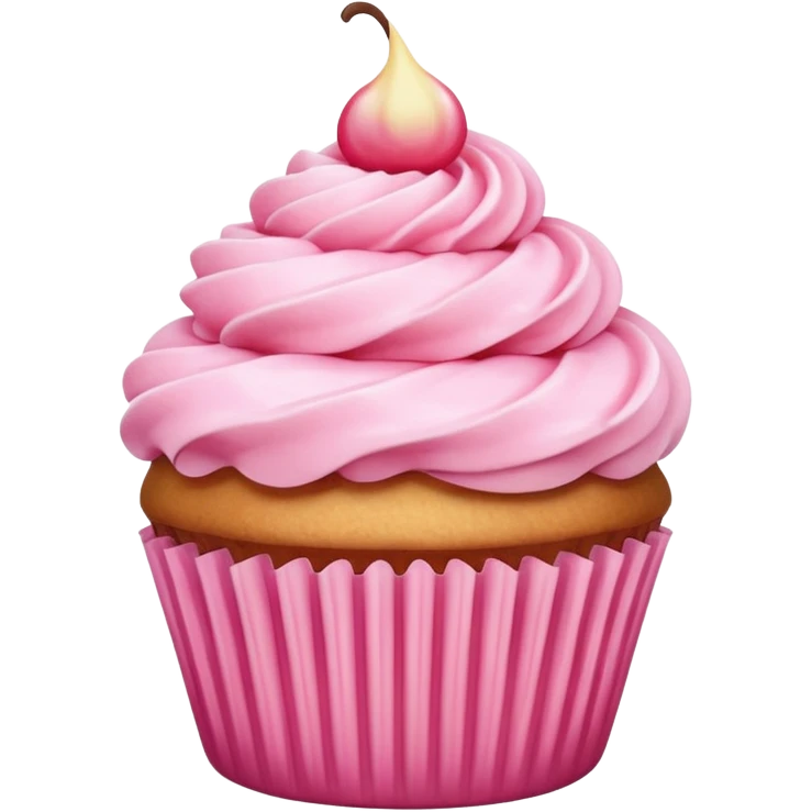 Cupcake with pink icing emoji