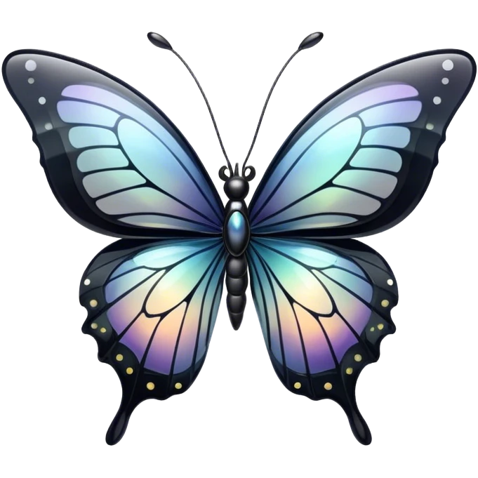 Obsidian glass butterfly  emoji