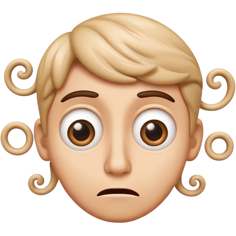 Confused face with swirly eyes and dizzy expression emoji