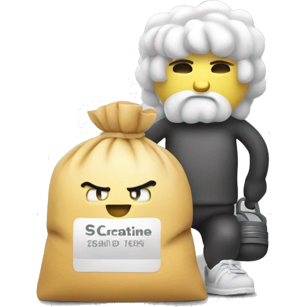 szpont with a big bag of creatine emoji