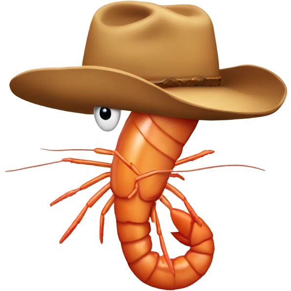 shrimp with a cowboy hat  emoji