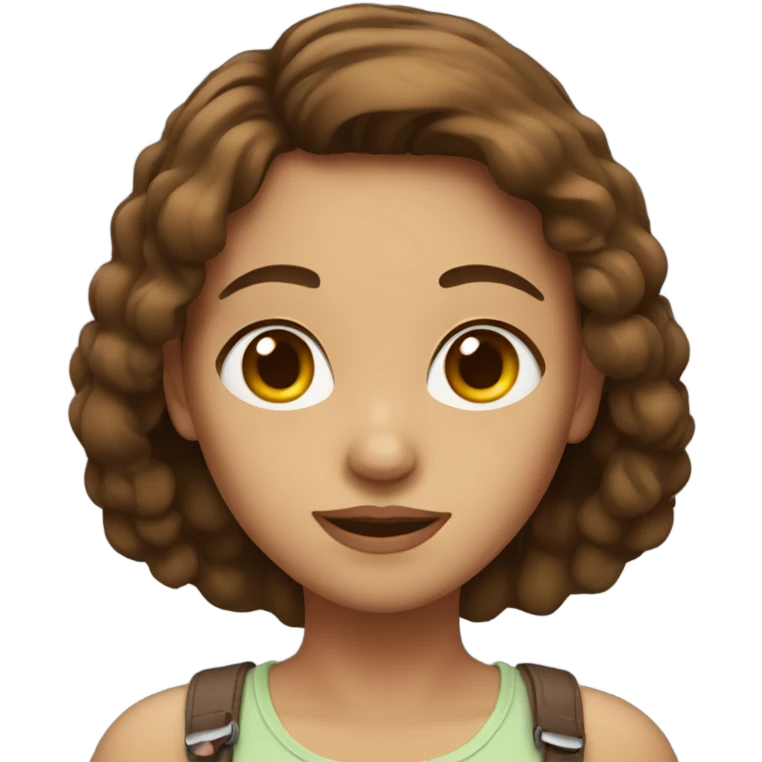 Girl with brown hair emoji