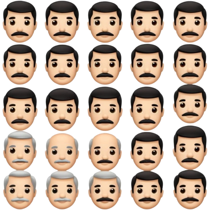 Only moustaches  emoji