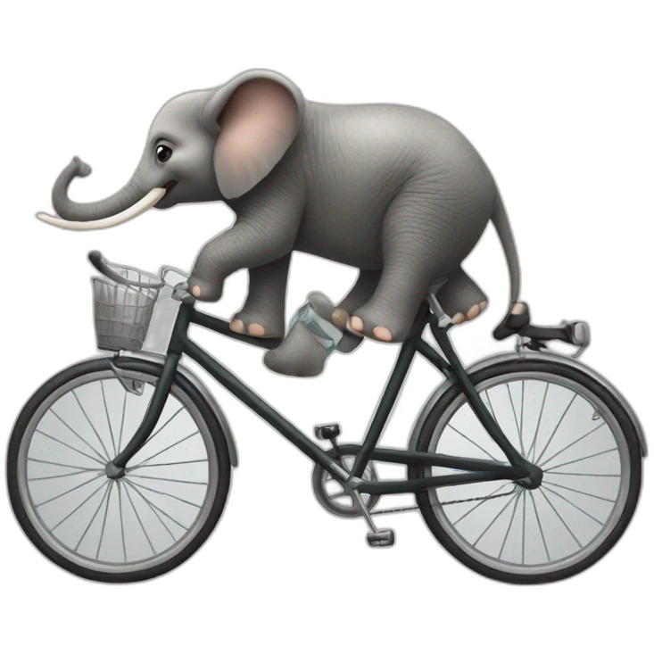elephant on a bicycle emoji