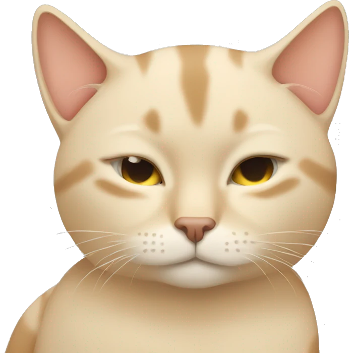 sleeping beige cat  emoji