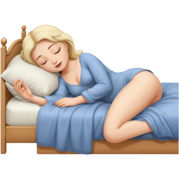 sleeping nude Beauty in bed  emoji