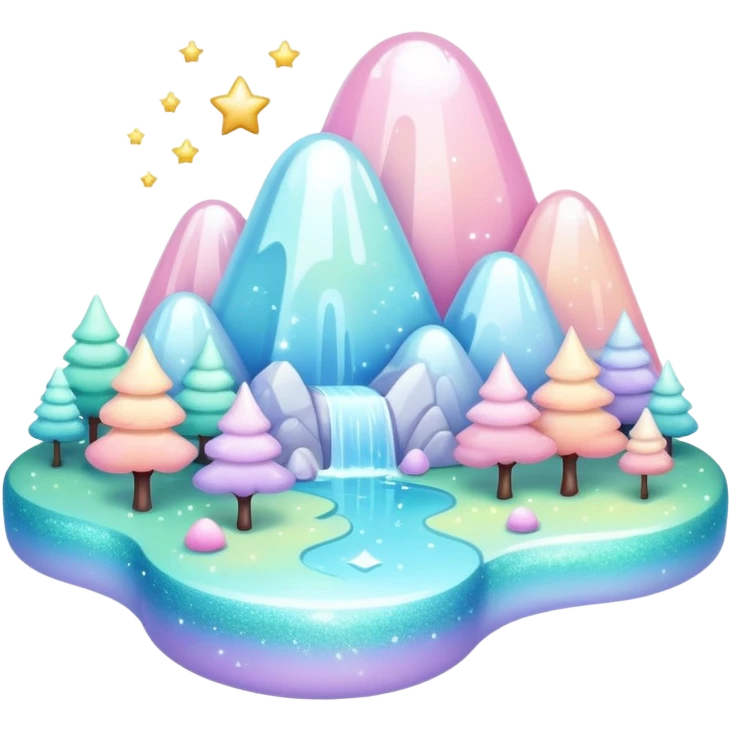 Pastel divine glistening glossy sparkly shiny glittery scenery  emoji