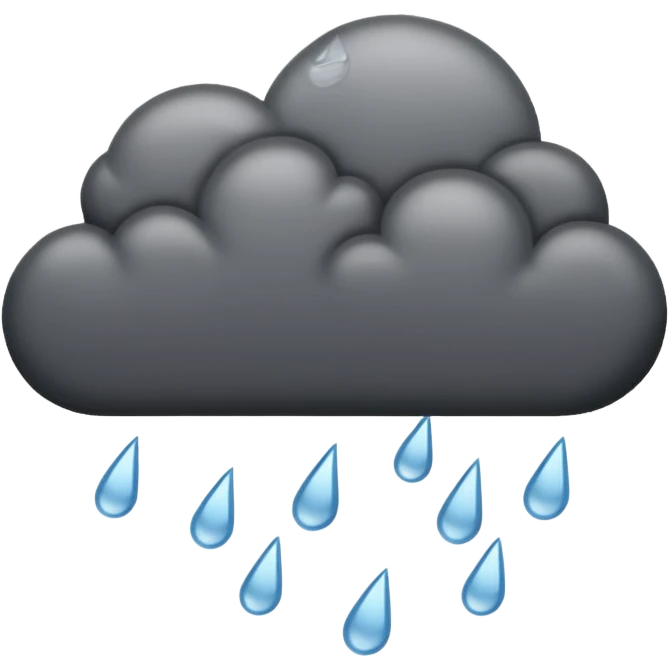 Rain cloud emoji