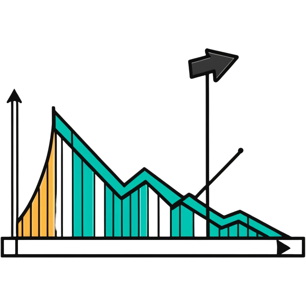 graph showing decline with downward arrow emoji