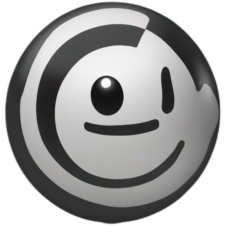 Billiard ball of black colour number 8 emoji