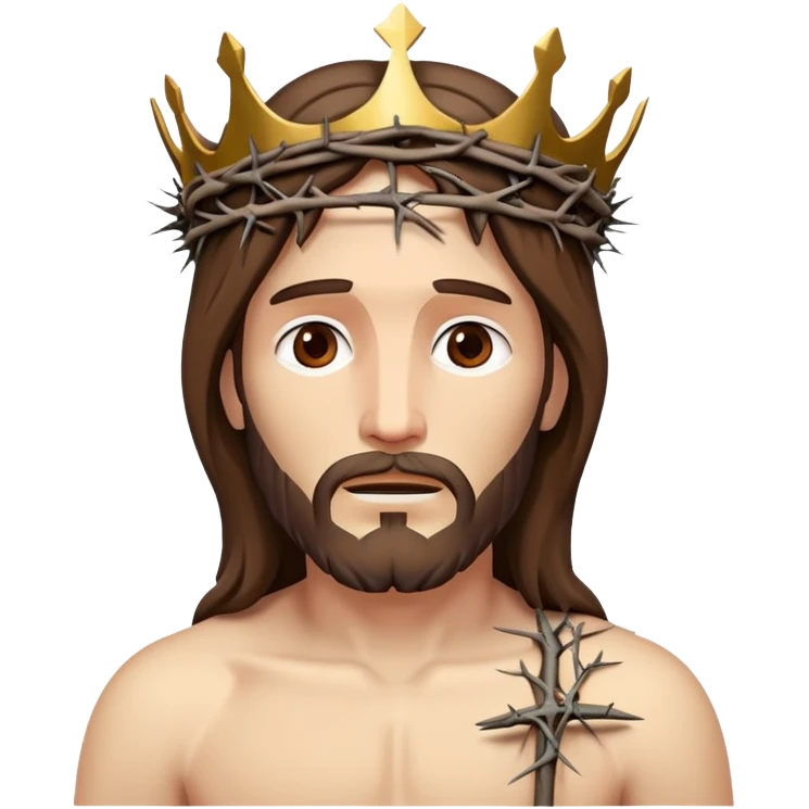 Jesus crucified with crown of thorns emoji