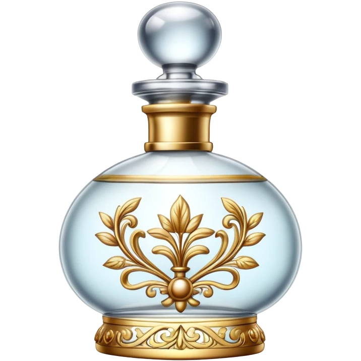 elegant perfume bottle with spray emoji
