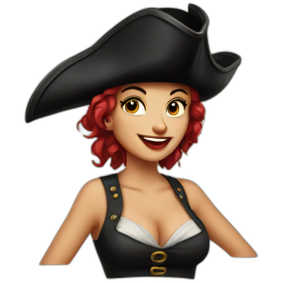 Pin-up pirate emoji