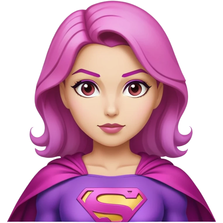 superwoman in pink and violet emoji