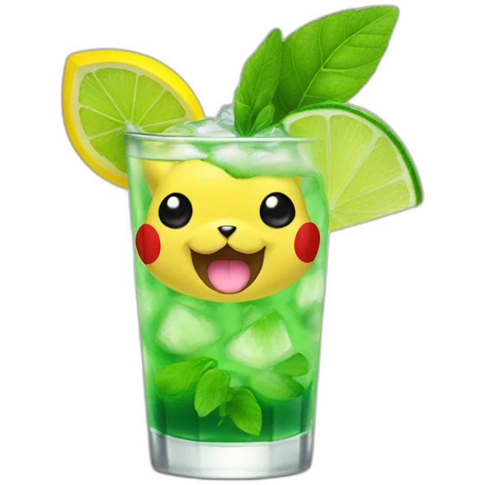 Pikachu mojito emoji