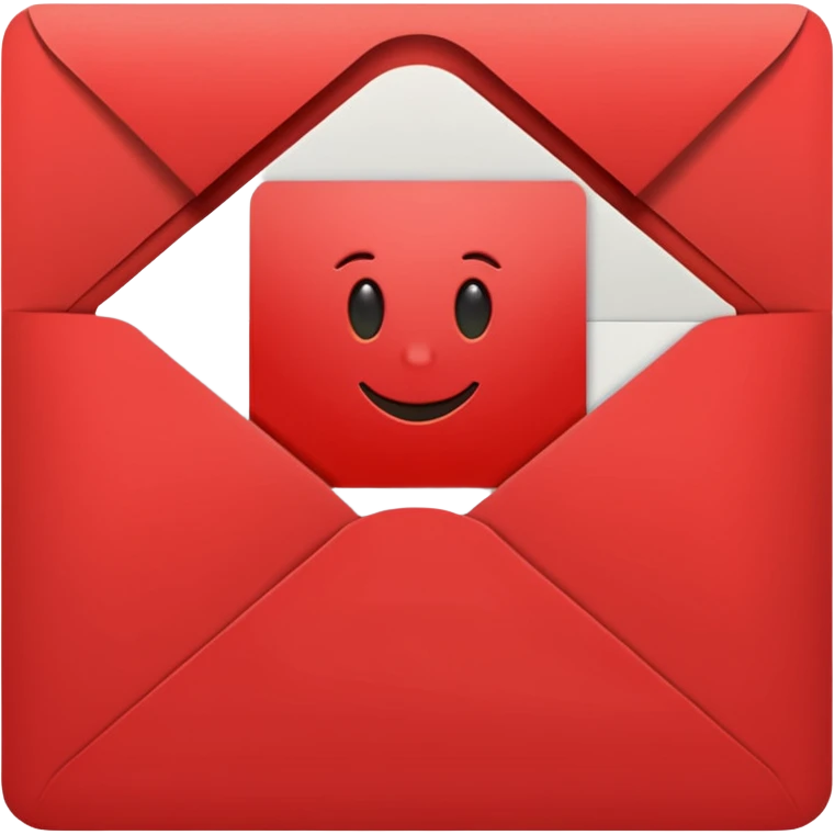 red greeting card with envelope emoji