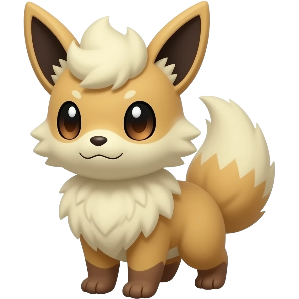 Realistic fuzzy cute Litten-Absol-Luxray-Furret-Fakémon-hybrid-creature, full body emoji