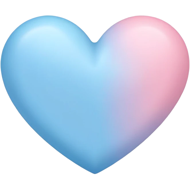 Cœur pastel rose and blue  emoji