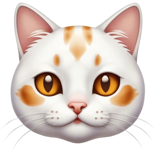 Cat blanco con café  emoji