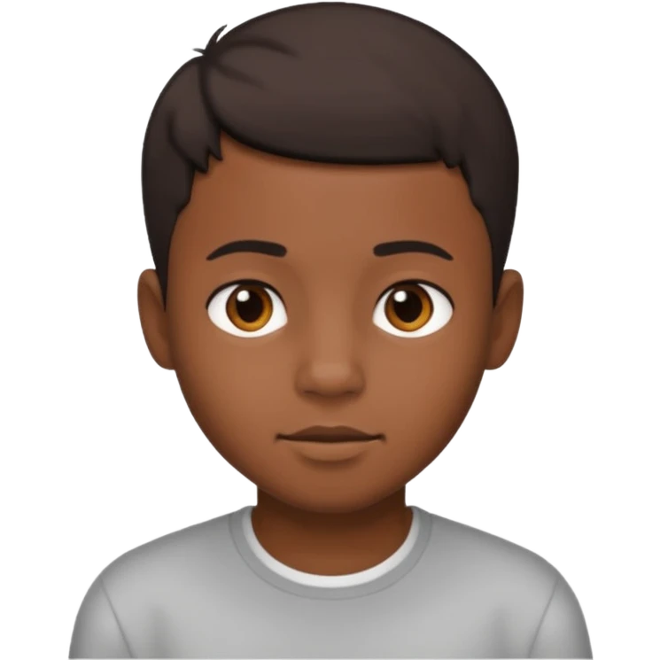 black boy with short hair  emoji