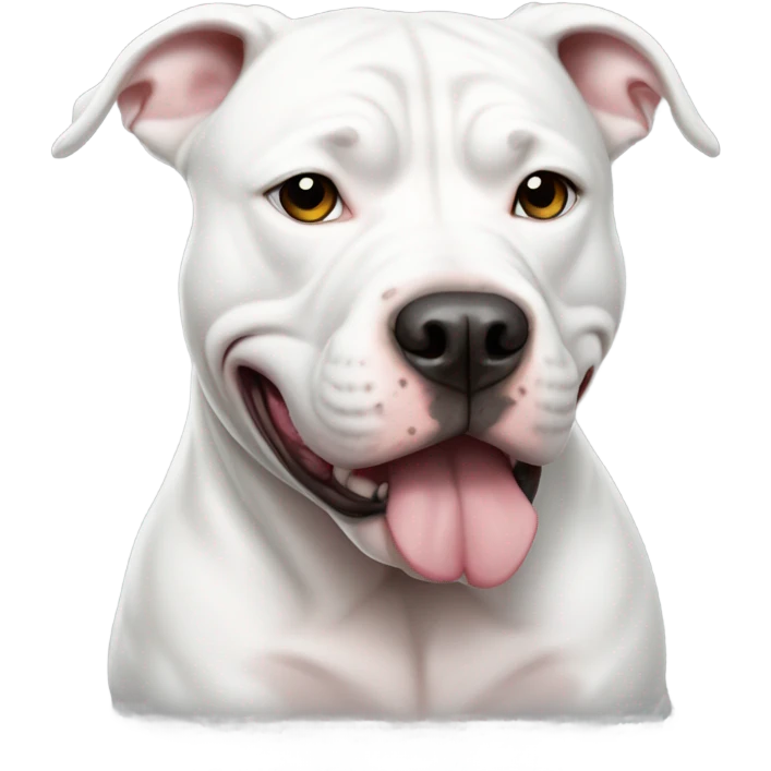 White pitbull named Martin Luther king emoji