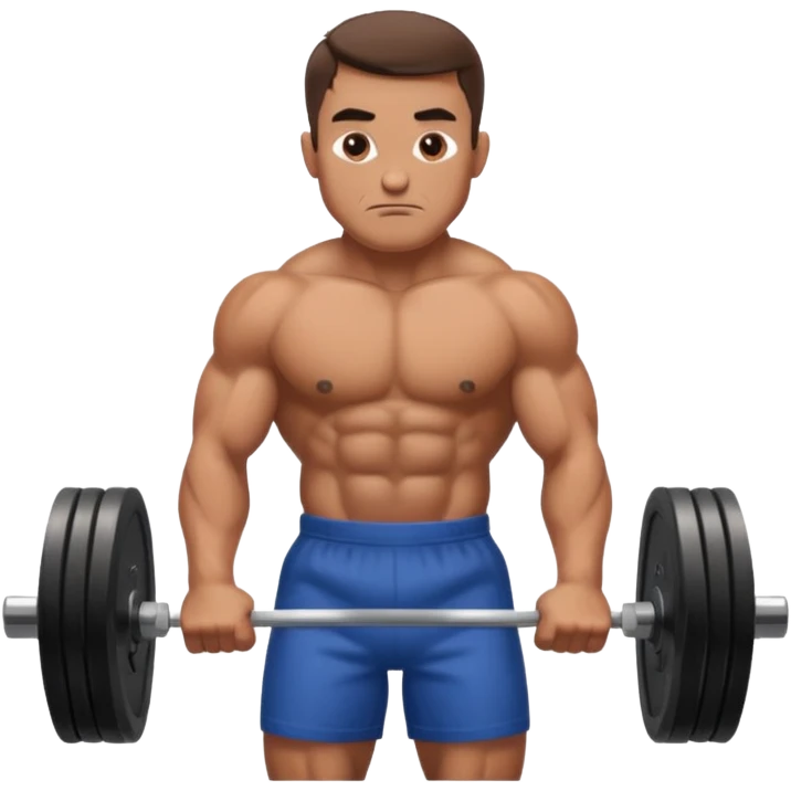 a naked man weightlifting emoji