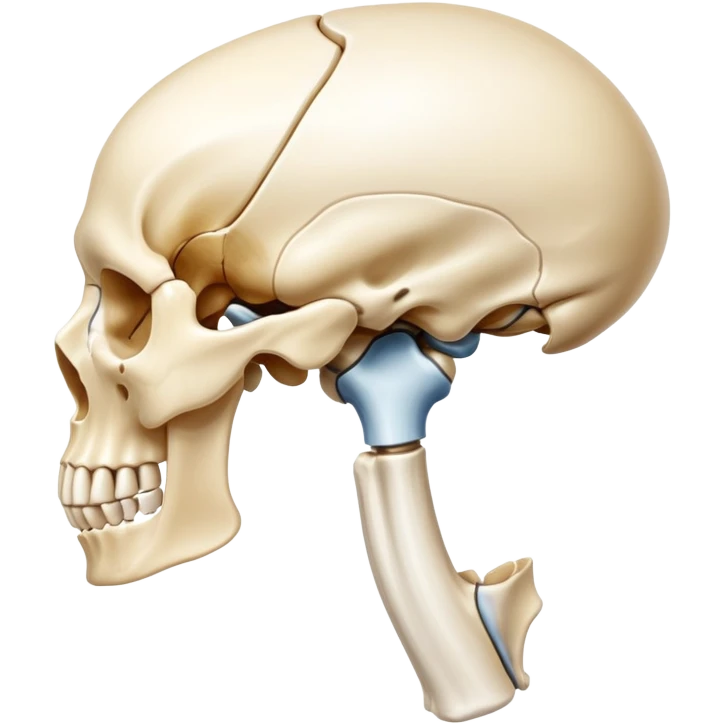 knee bone, patella bone, anatomical knee joint bones emoji