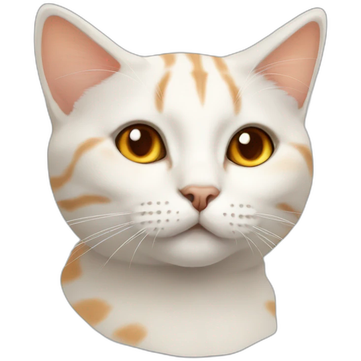 White cream with large orange markings British short hair cat emoji