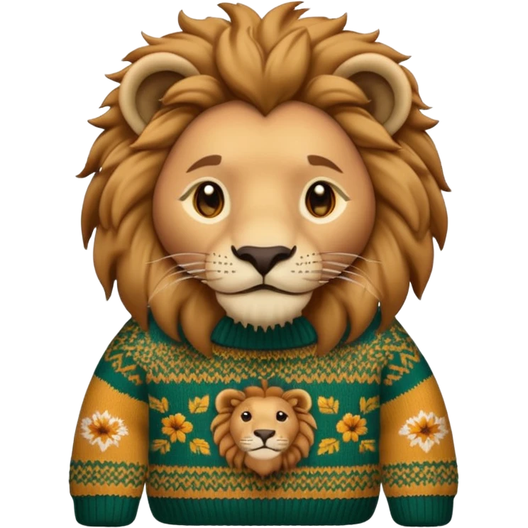 lion wearing jumper emoji