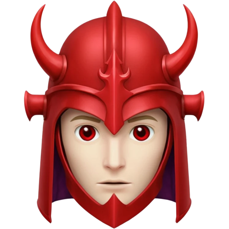 mystic knight with full face helmet and has he has red eldricth powers emoji