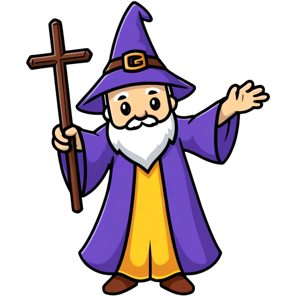 wizard making a cross with hands emoji