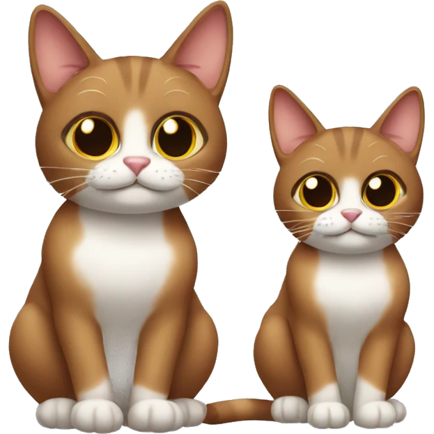 Three brown cats  emoji