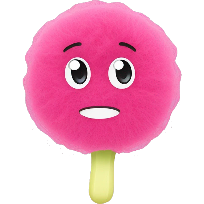 pink loofah emoji