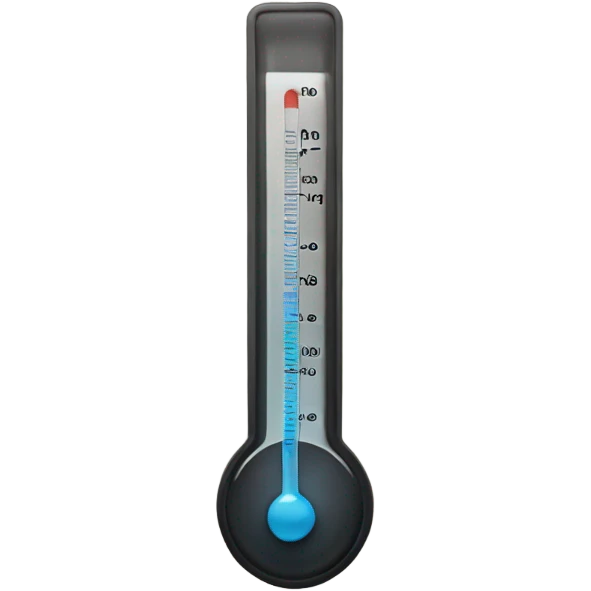 termometer with low temperature emoji