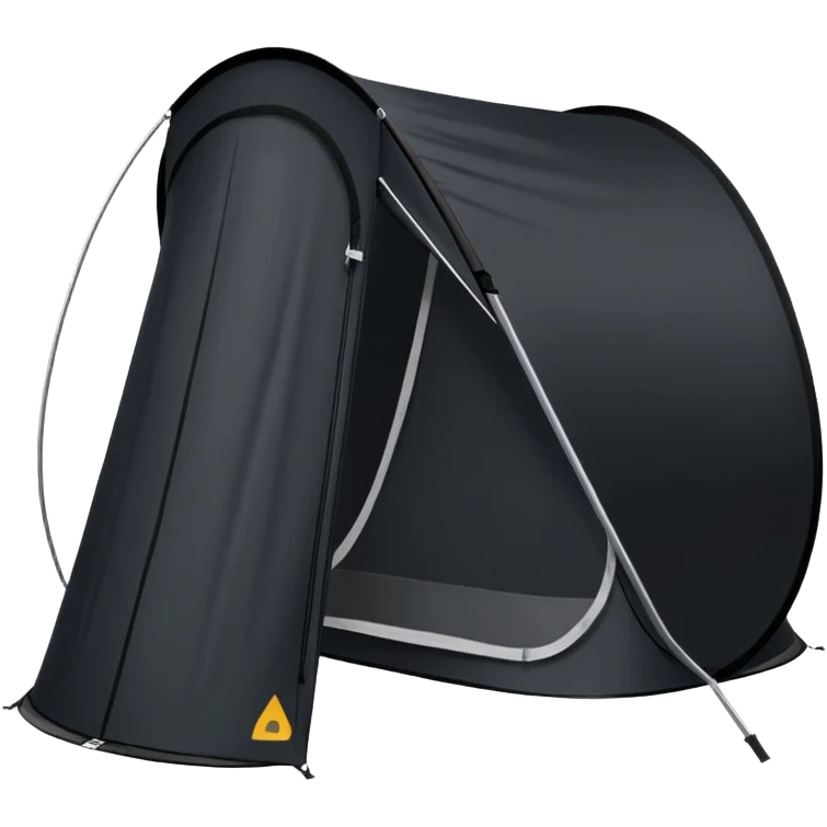 Tall Oval Narrow Pop up tent black emoji