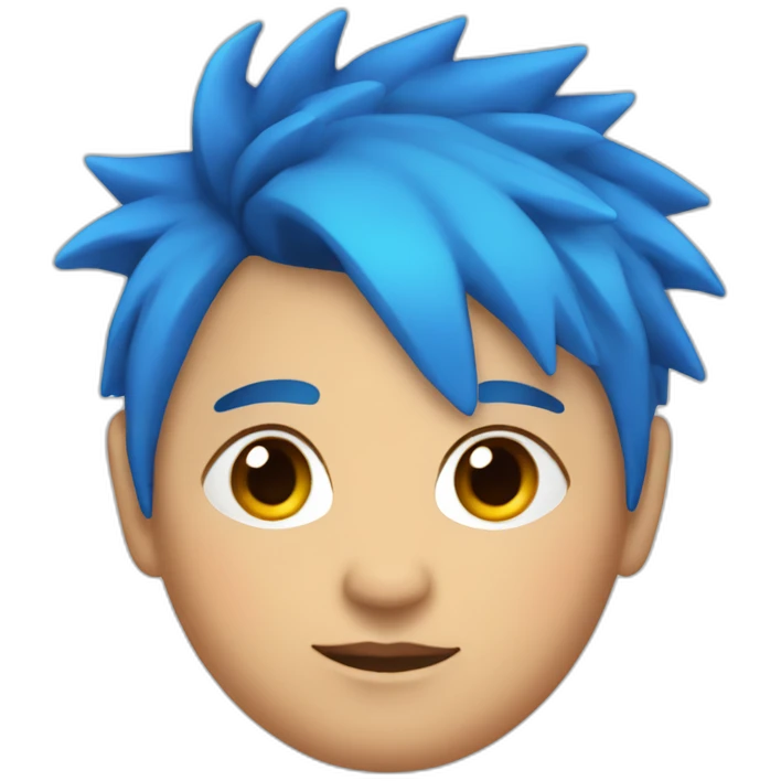 Older fat lesbian Chilean very short spiky bright blue hair emoji