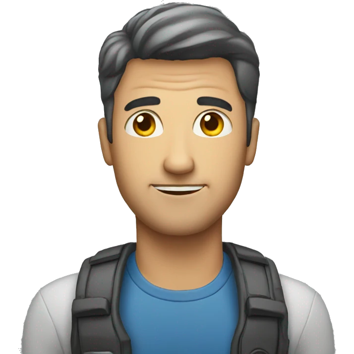 Man looking at me holding a phone  emoji