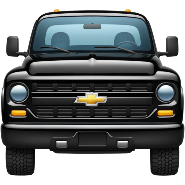 Black chevy truck emoji