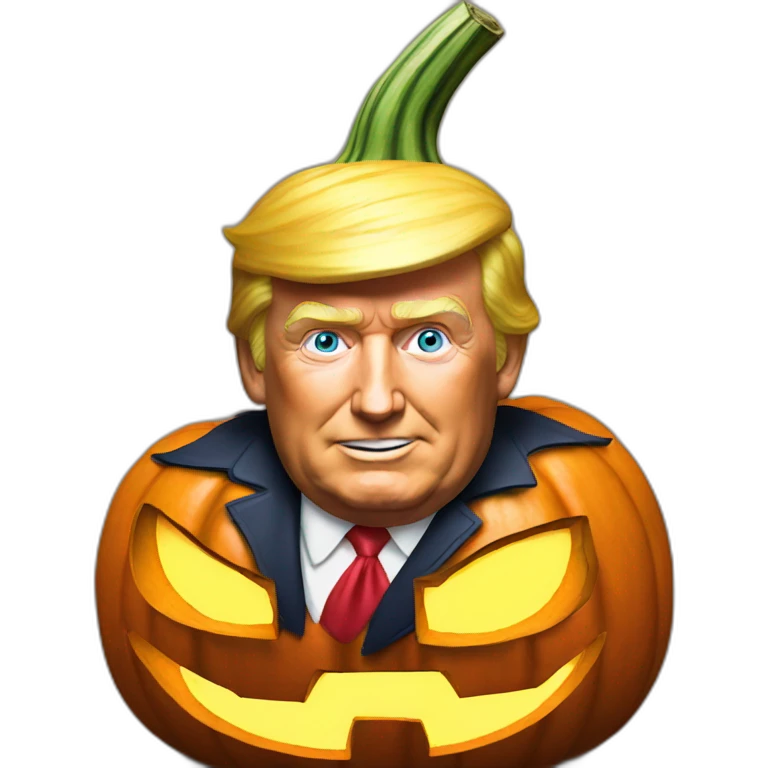 donald trump pumpkin emoji