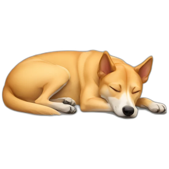 Carolina dog sleeping emoji