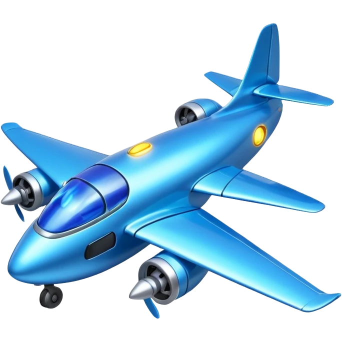 Blue robot plane running emoji