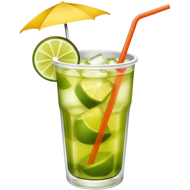 Plastic cup with beach mate from Rio de Janeiro. emoji