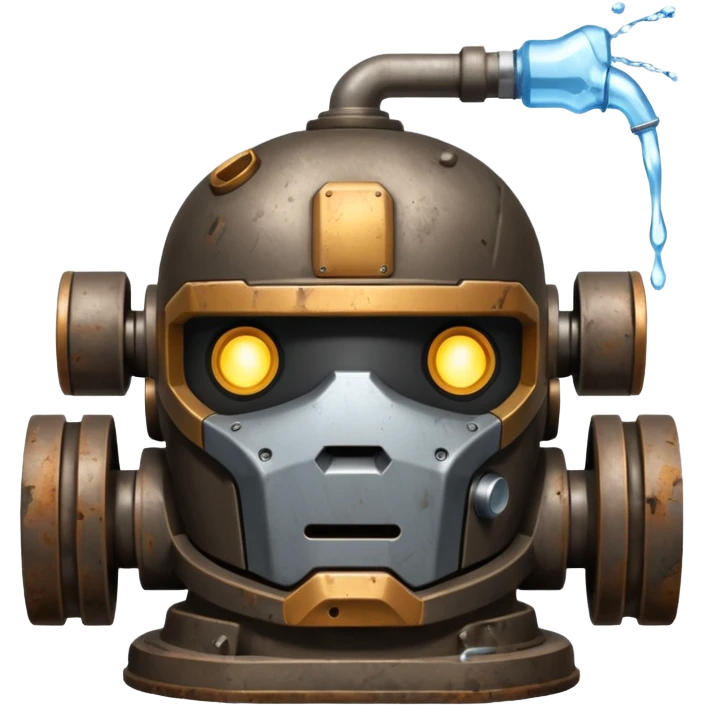 Realistic war machine with water pressure emoji