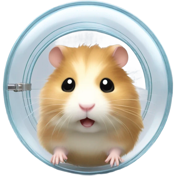Hamster running in a hamster wheel  emoji