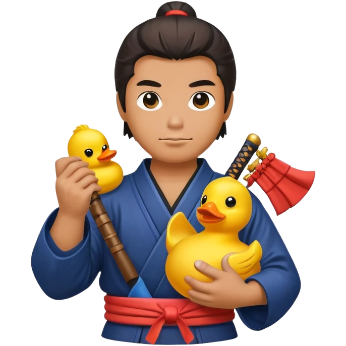 Samurai with rubber duck emoji