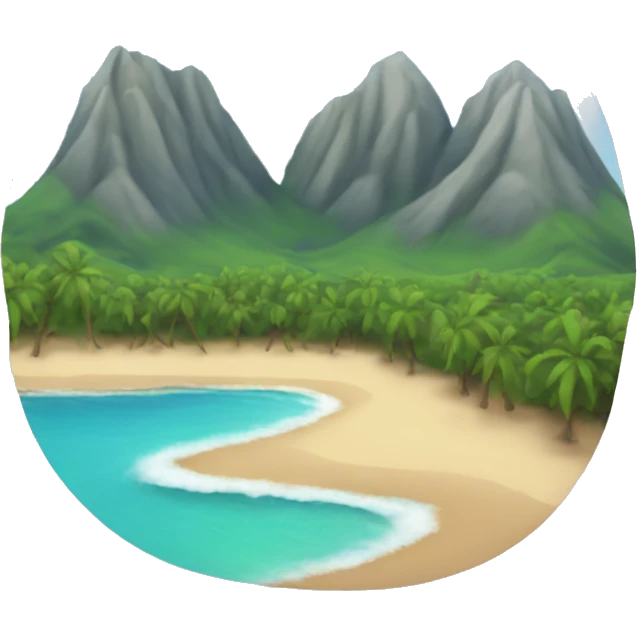 Beach and Mountain  emoji